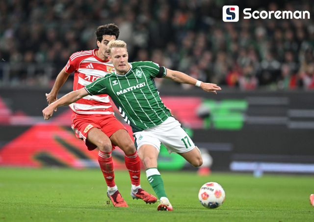 우니온 베를린, 베르더 브레멘에 아쉬운 1점 차 패배... 정우영 교체 출전